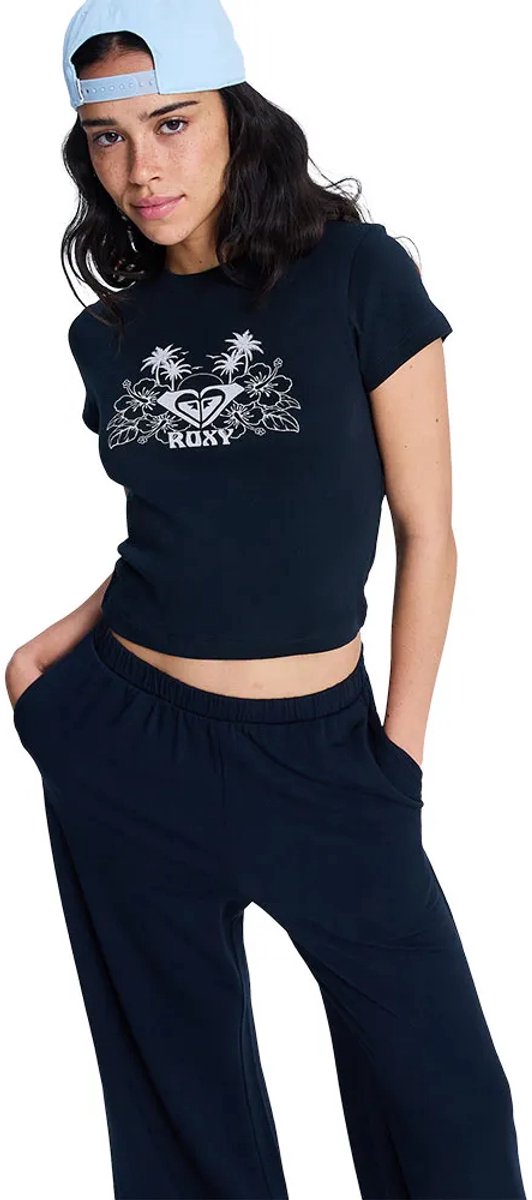 Roxy Beach Love Korte Mouw Top M Vrouw Antraciet