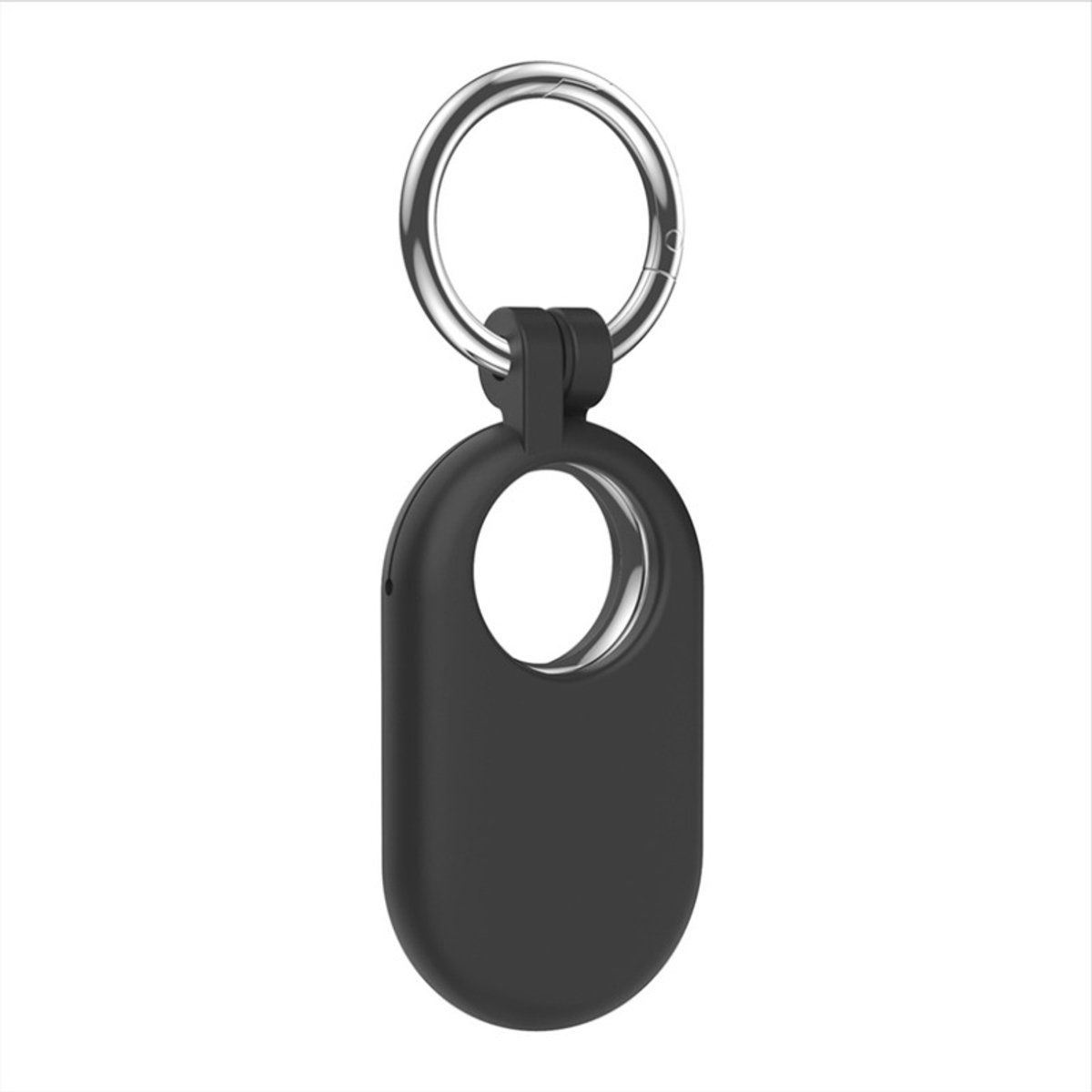 New Age Devi - Beschermhoes geschikt voor Samsung SmartTag 2 - Zwarte siliconen sleutelhanger