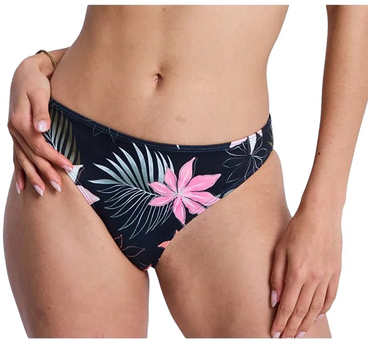 Roxy Paradise Fleur Classic Bikinibroekje XS Vrouw Antraciet