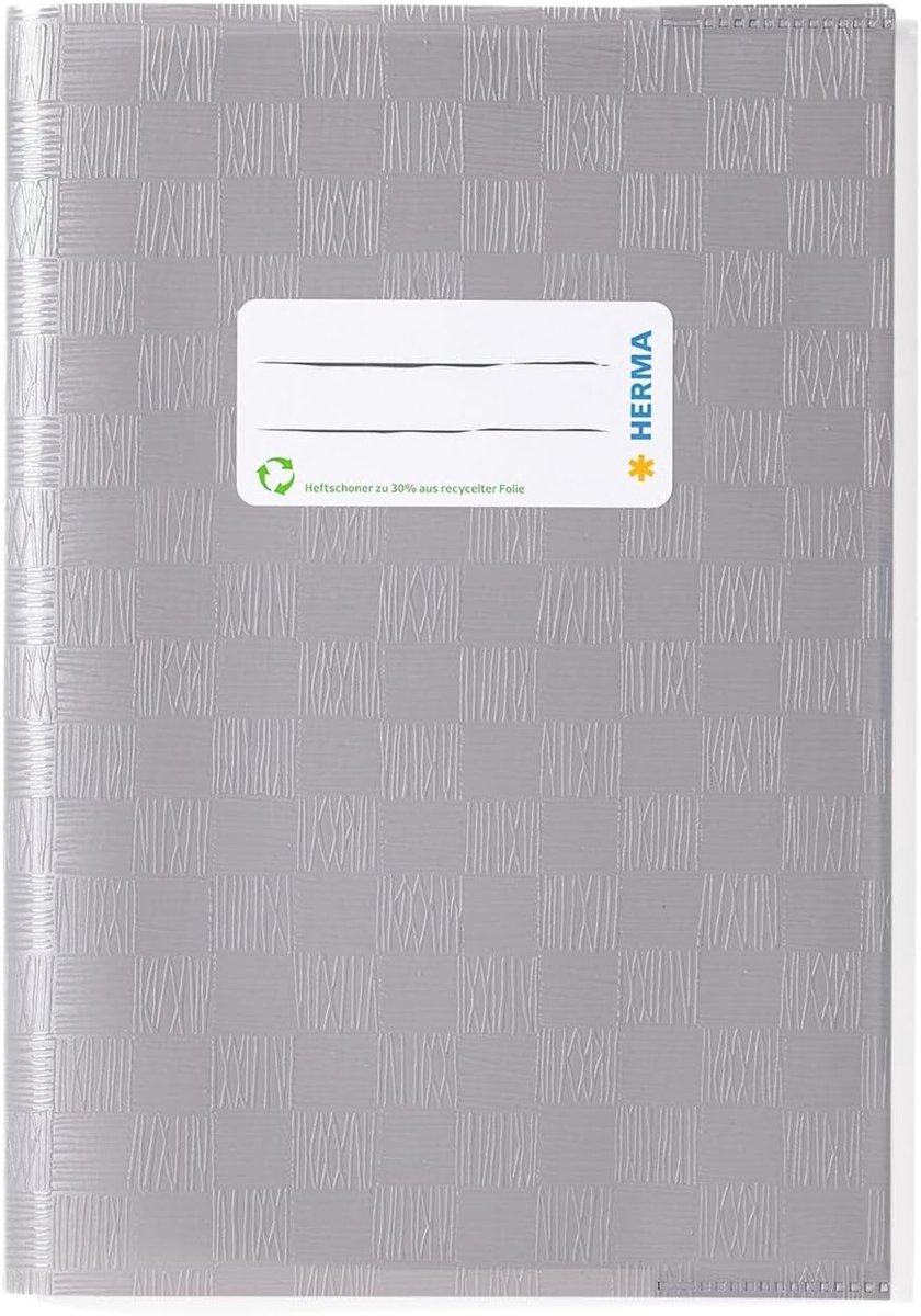 Boekomslagen Set - School Schriften - Notebook Beschermen - Wasbaar Polypropyleen - DIN A5 Formaat - Grijs