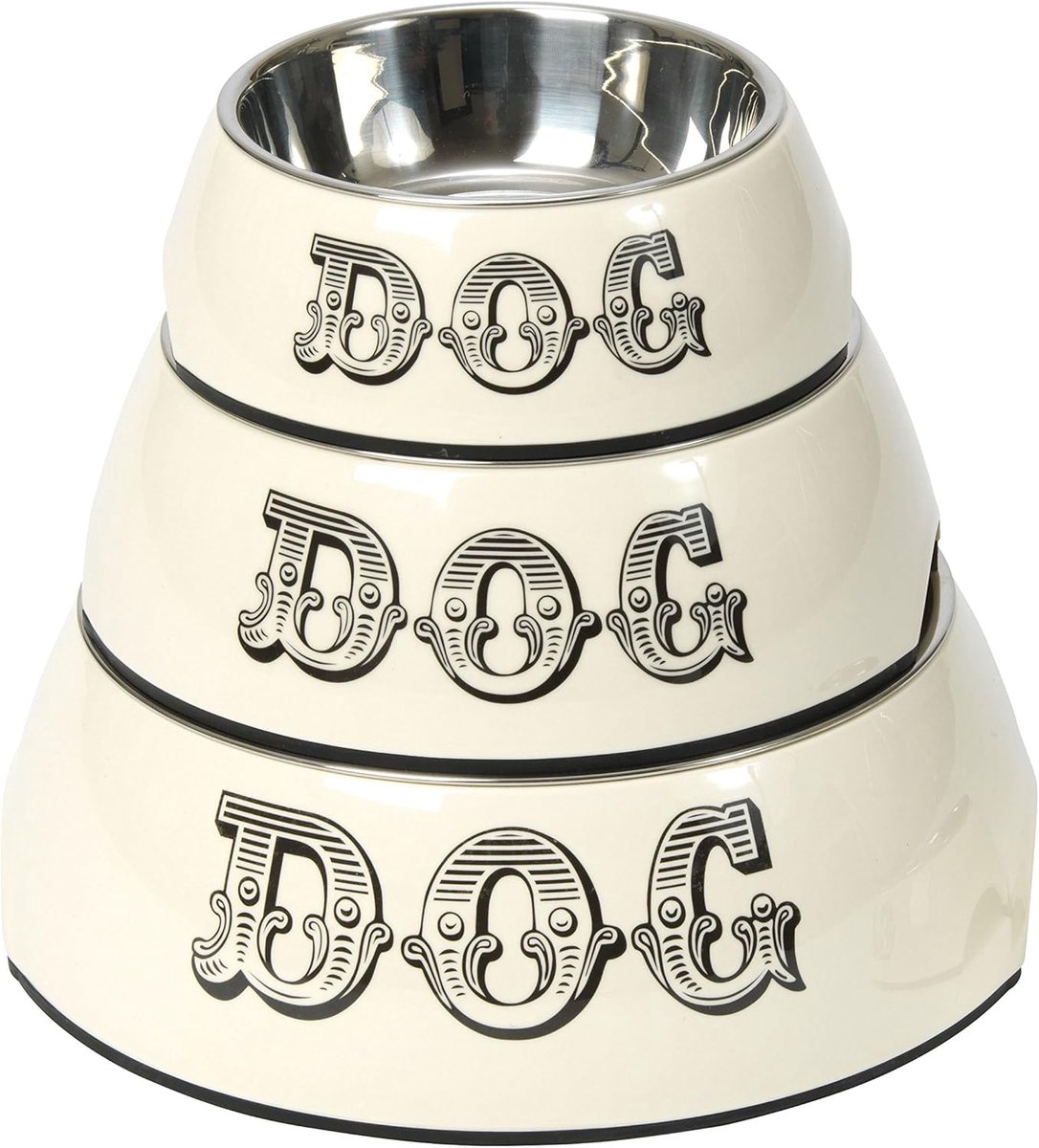 Voederbak Hond - Voerbak Huisdier - Honden Voeding - Antislip Basis - XL Maat 68cm - Crèmekleurig