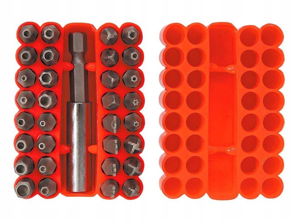 Top Tools - Set van 32 Stalen Schroevendraaierkoppen - Met Verlengstuk - Siliconen Etui - 34 Delig