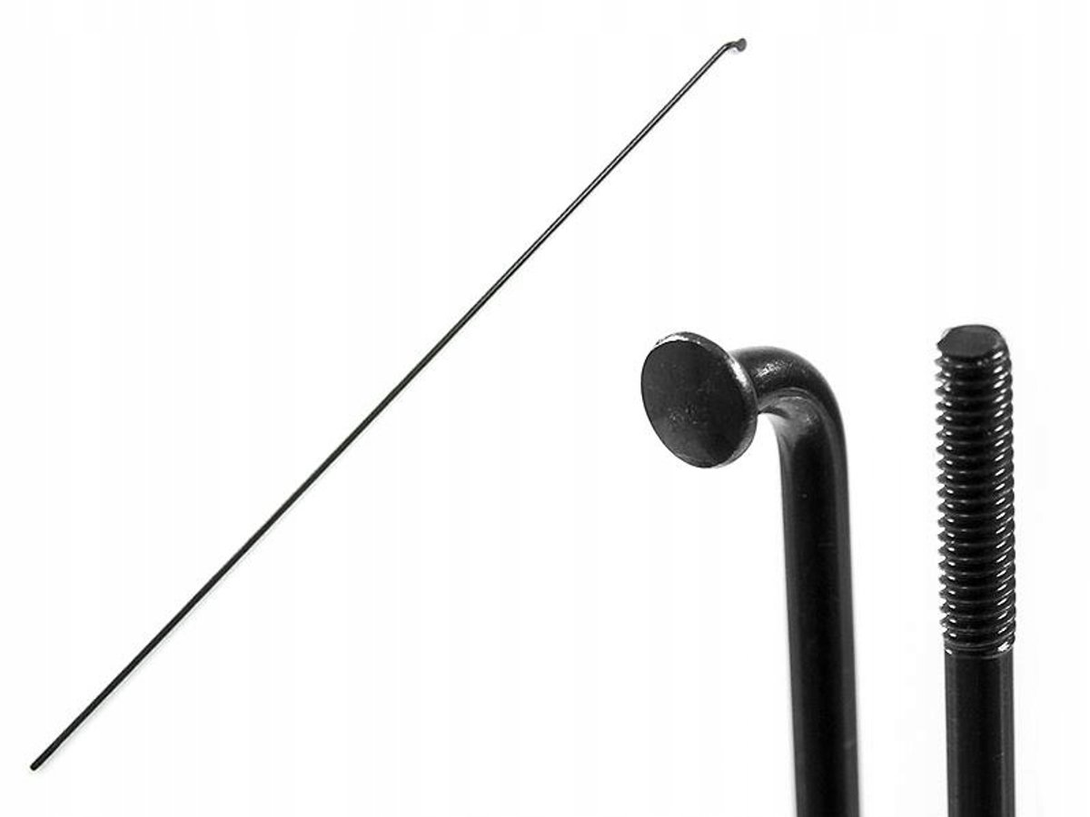 SLE Spokes - Stalen Spoke - 281mm - Zwart - Anticorrosie