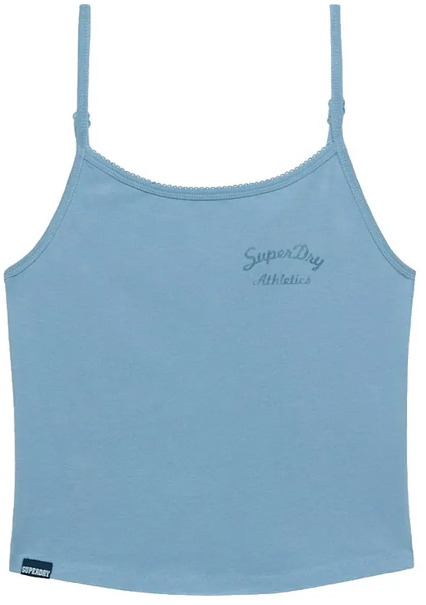 Superdry Athletic Esentials Graphic Cami Mouwloos T-shirt XS Vrouw Blauw