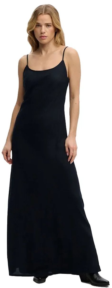 Superdry Bias Cut Maxi Slip Lange Jurk Zonder Mouwen 2XS Vrouw Zwart