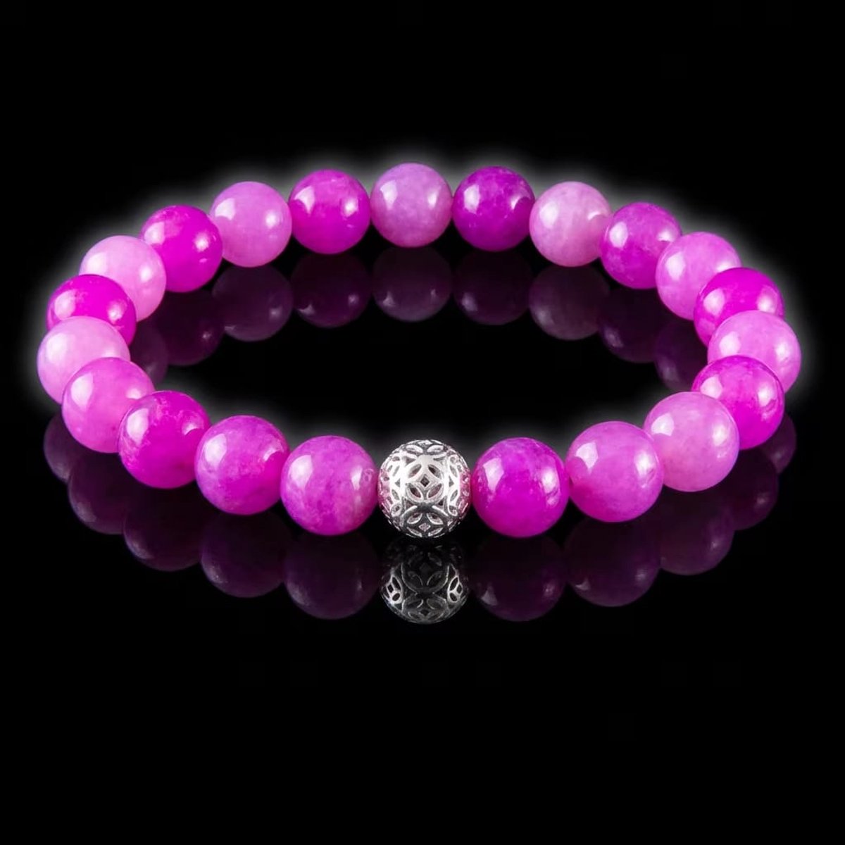 SilverPink Essential Bracelet - Roze Agaat & Goudkleurig 925 Sterling Zilver - 21cm - Voor Vrouwen en Moederdag