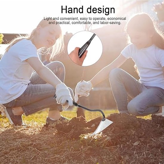 Driehoekige Tuinhak van 31,5 inch - Licht en Praktisch Gereedschap voor Graven, Wieden en Grondbewerking - Duurzaam Accessoire voor Thuistuinen — afbeelding 4