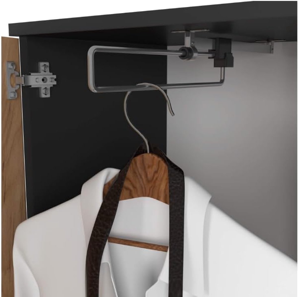 Kast Set - Opbergkast Entree - Hal Inrichting - Geïntegreerde Spiegelkast - 95x183x35 cm -