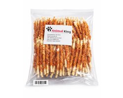 Kauwstaaf Hond Kip - Hondensnack - Kauwstaafjes Hond 100 Stuks - Animalking - Kauwsnack Hond 12,5 CM