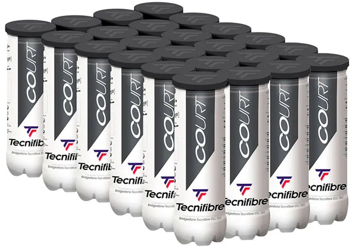 Tecnifibre Court Tennisballen Doos Zilver 36 x 4 Balls