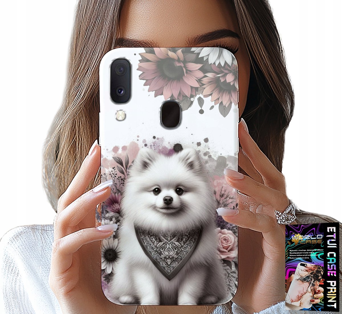 HOESJE VOOR SAMSUNG GALAXY A20E - POMERANIAN, MINIATURE SPIZZA, HONDENRASSEN
