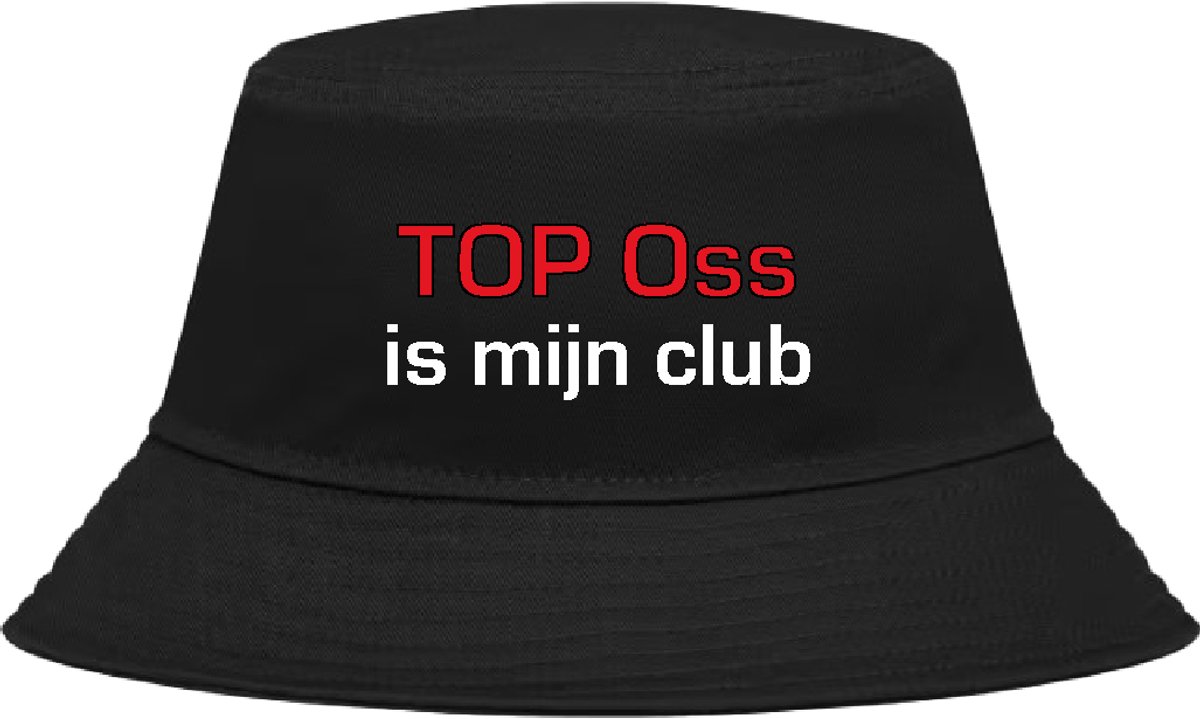 Buckethoed met tekst: Top Oss is mijn club.