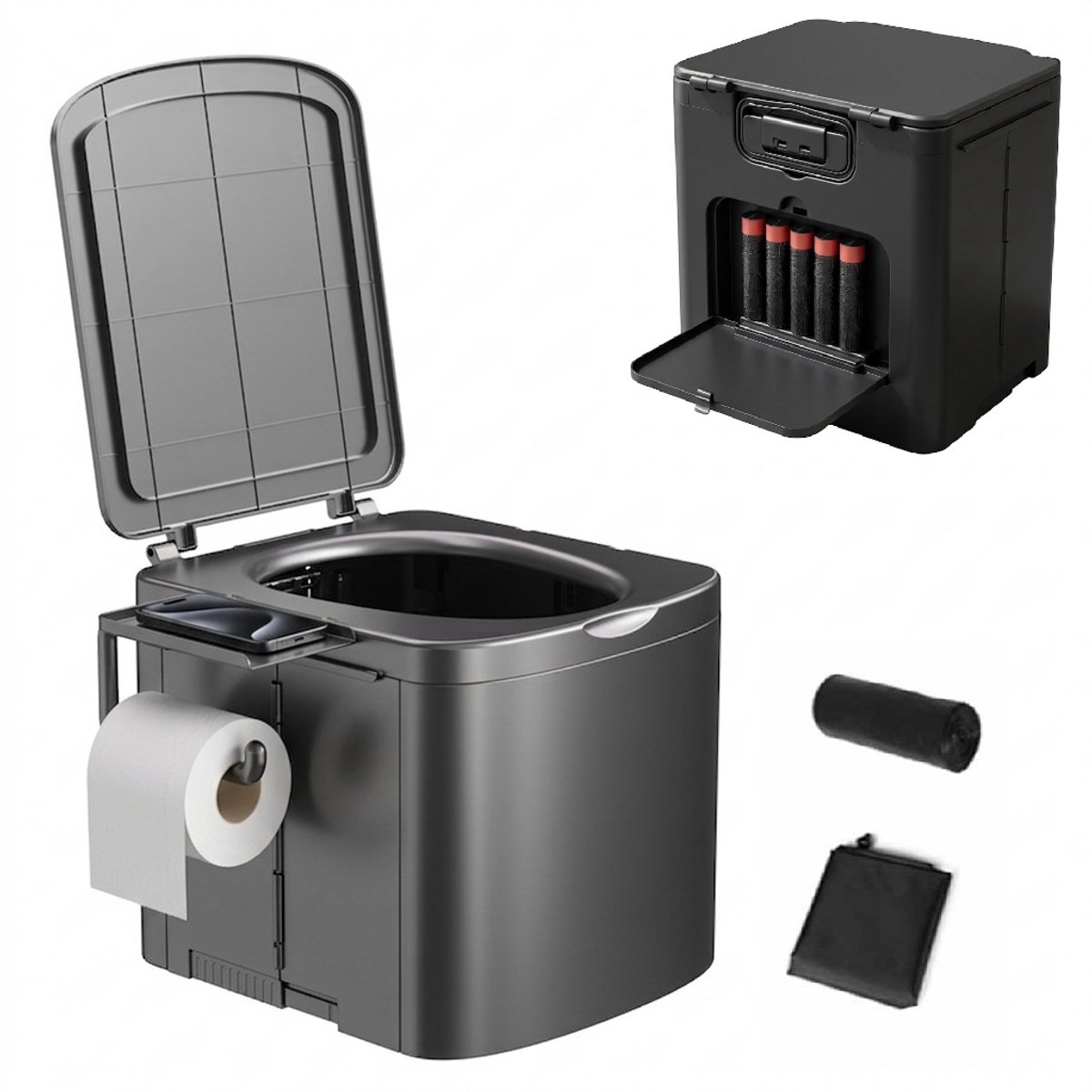 Draagbaar toiletpoeder, 50 stuks campingtoiletten, granulaat