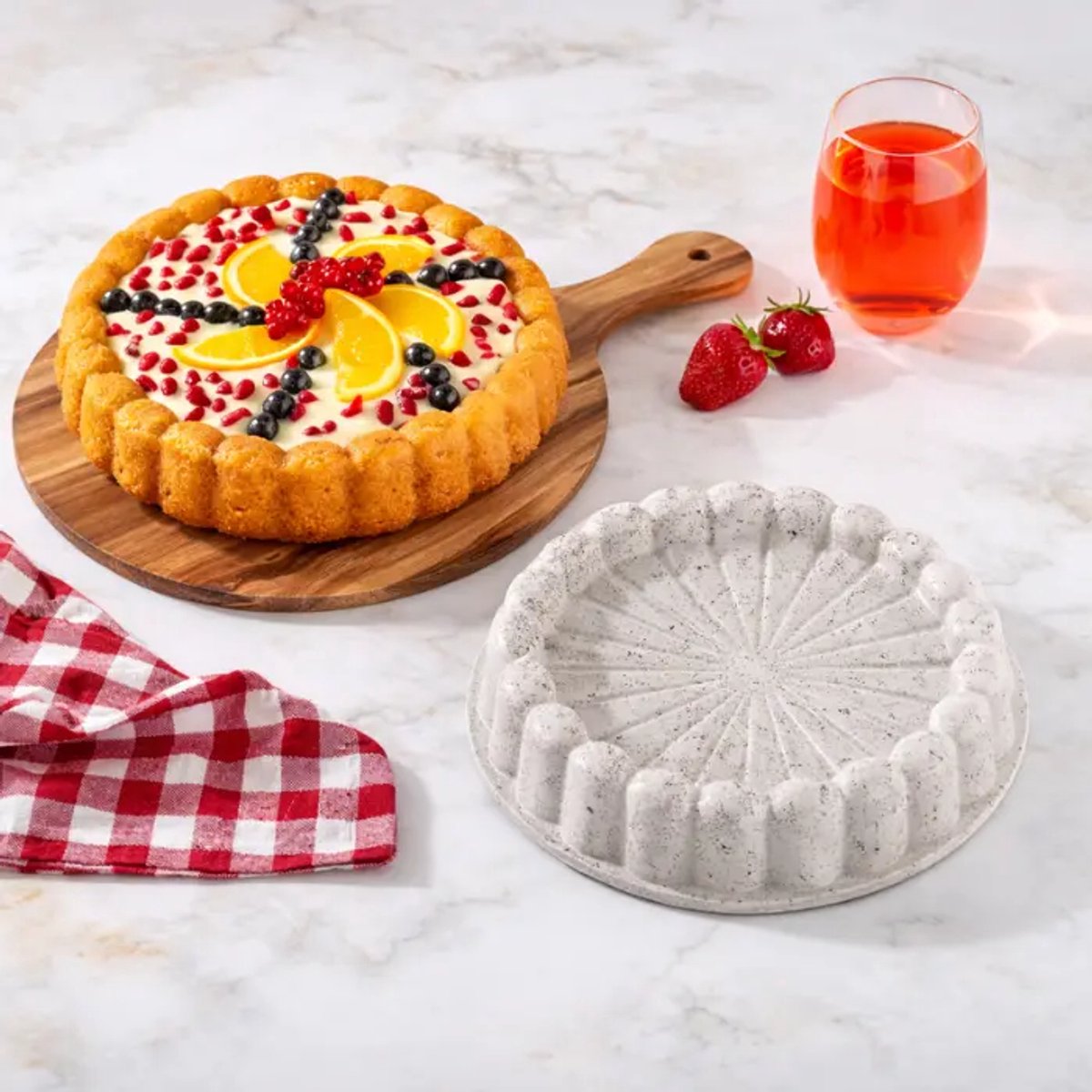ELIF – taartvorm – antiaanbaklaag – 26 cm – crème – vaatwasserbestendig