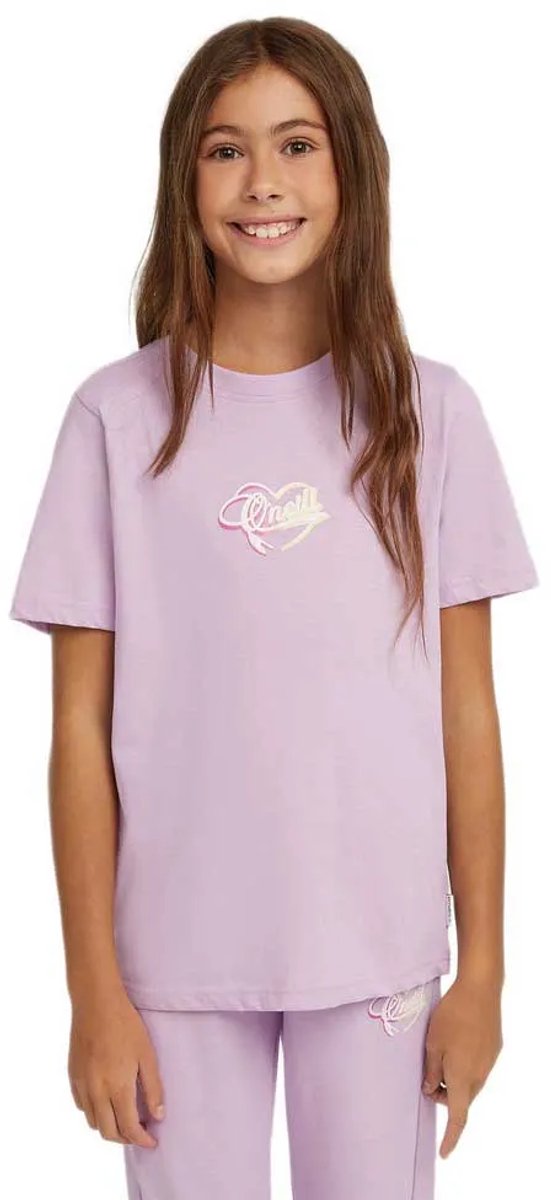 O´neill Script T-shirt Met Korte Mouwen 5-6 Years Meisje Pale Lavender