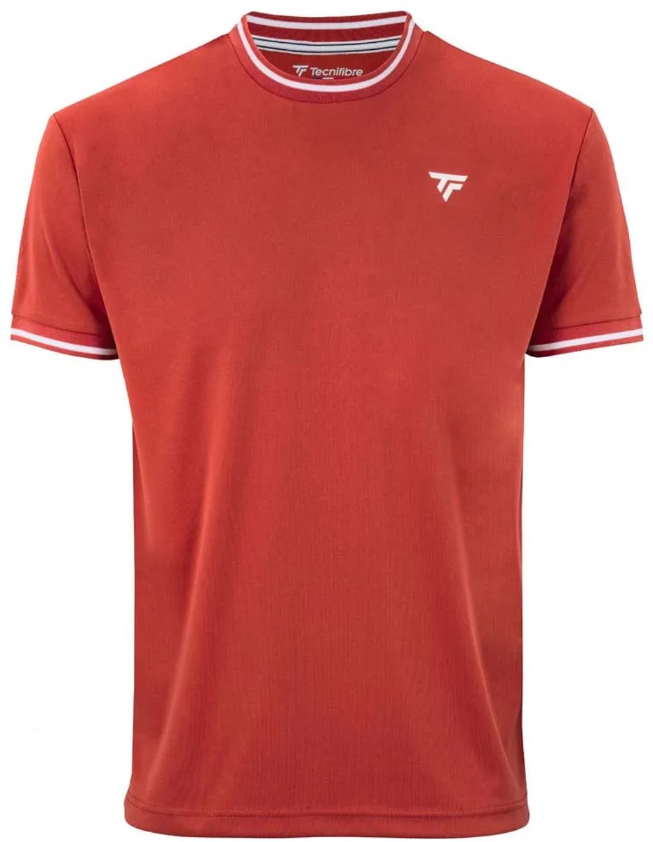 Tennisshirt Tecnifibre Men Team Tech Terracotta-XL