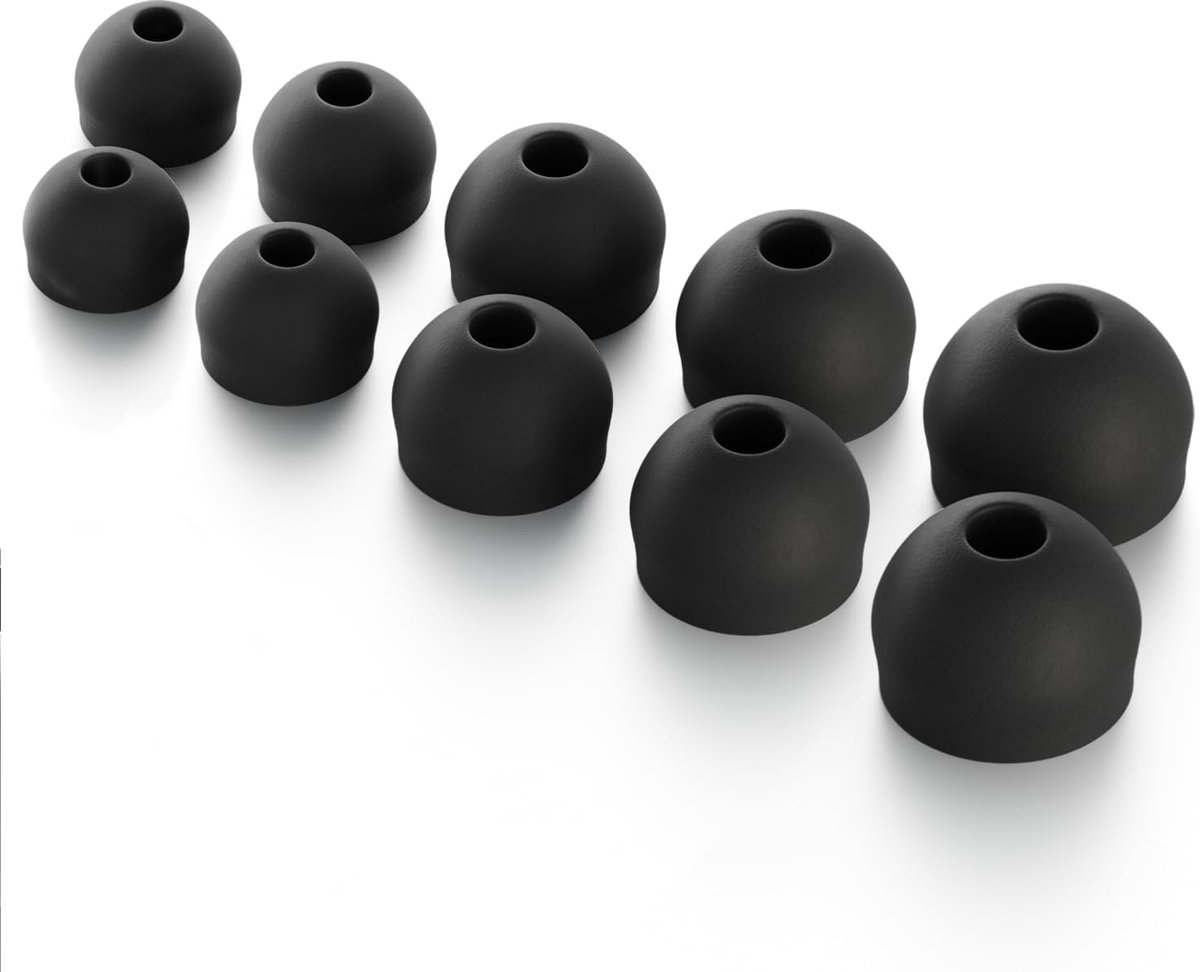 Vervangende oordopjes - Oordopjes Tips - Geluid Isoleren - 4 Maten Inclusief - XS tot L - Zwart