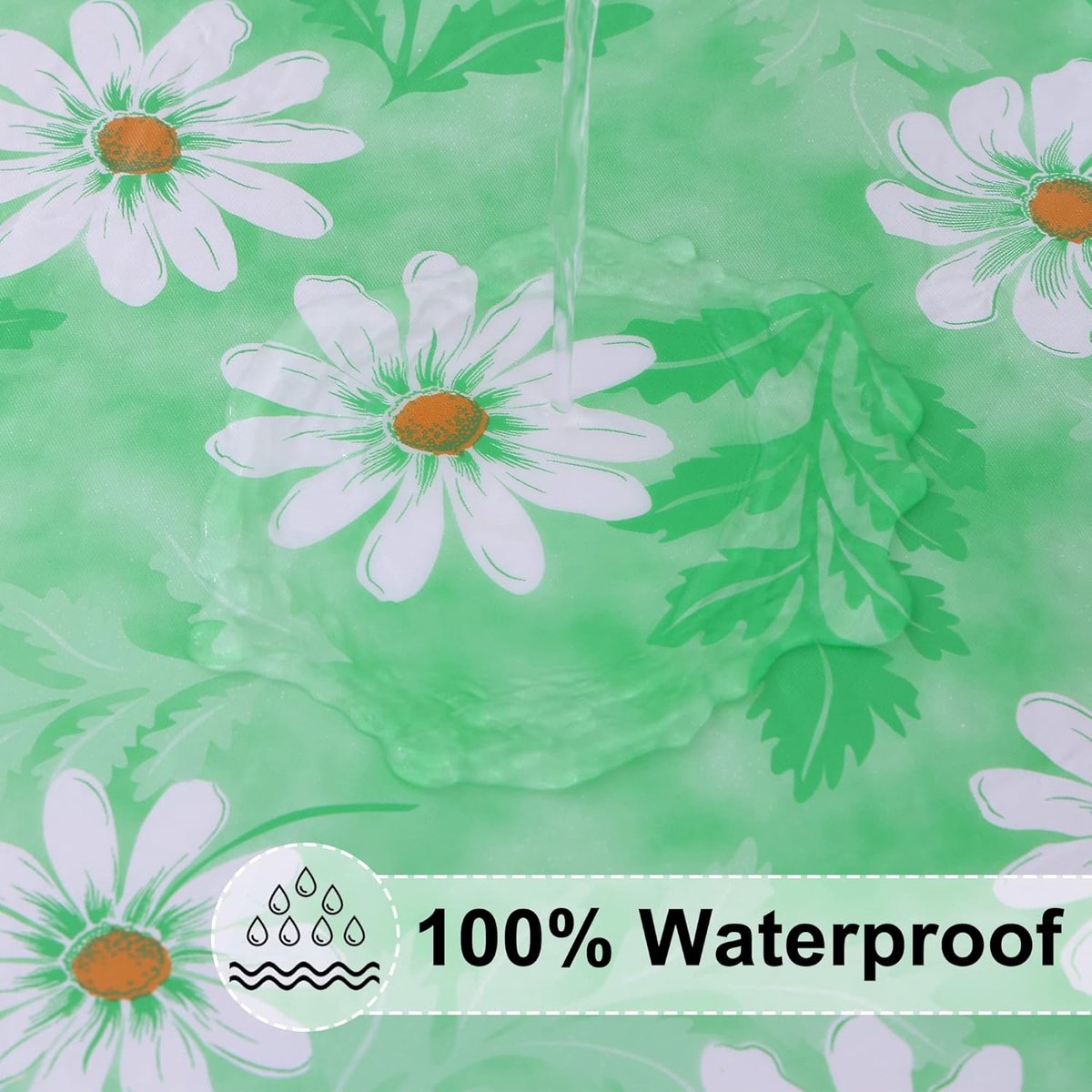 Rond Tafelkleed - Waterdicht Kleed - Buiten Tafelen - Elastische Pasvorm - 91-112 cm - Groen