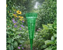 Regenmeter - Regenmeter met Grondpen - Regenmeter tuin - Transparant Groen - Kunststof