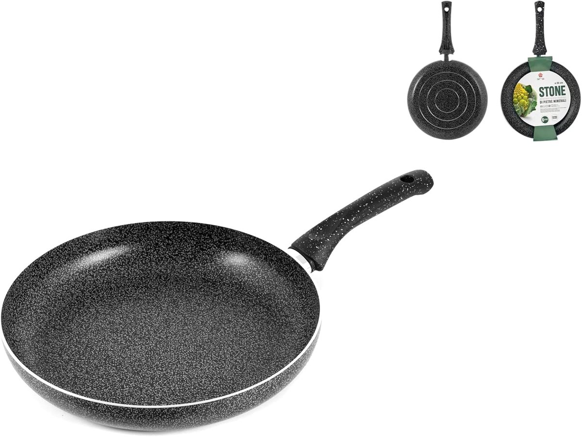Koekenpan - Antiaanbakpan - Snel Koken - Inclusief Deksel - 26 cm - Wit