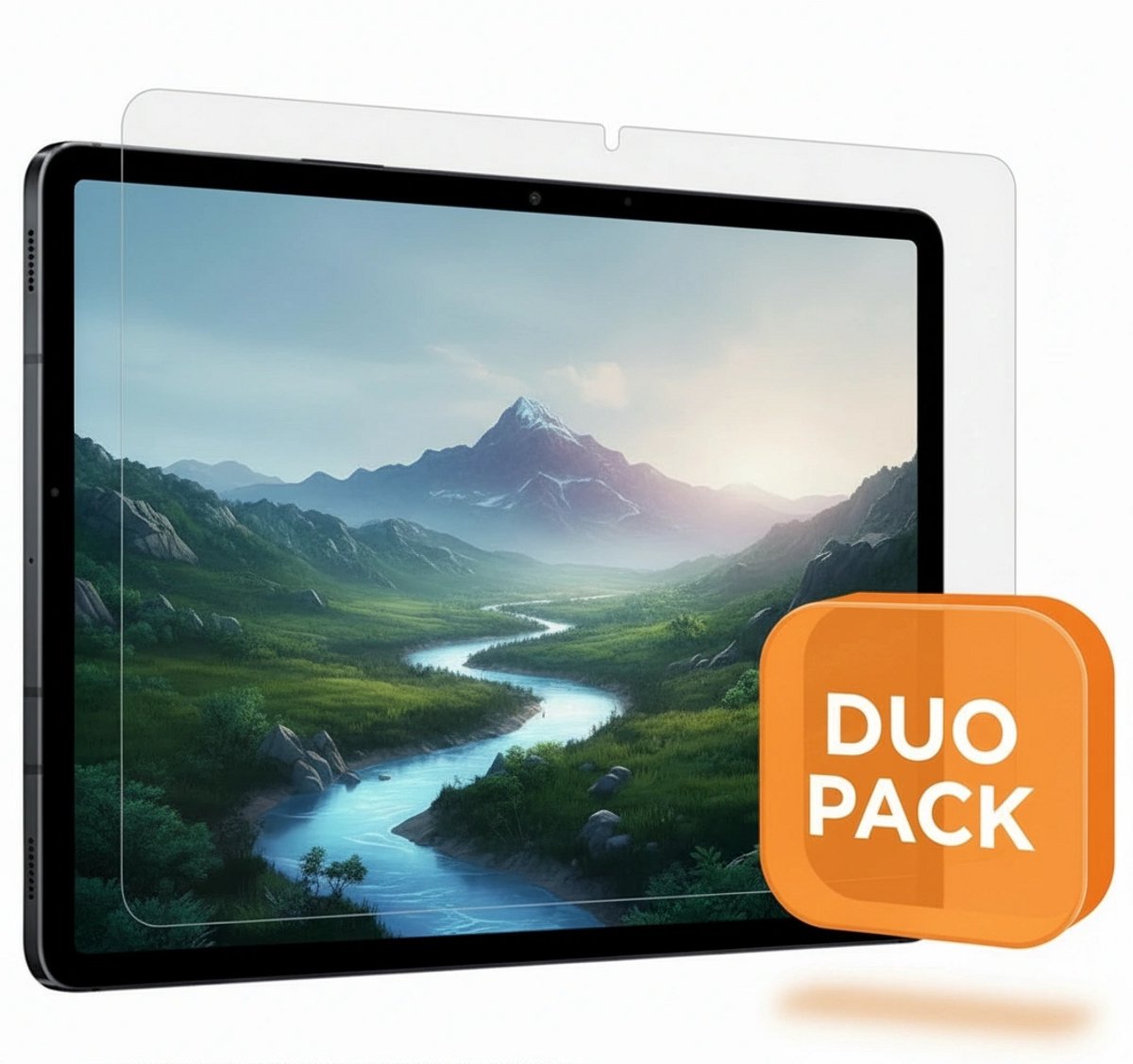 Screenprotector Samsung Galaxy Tab S9 FE / S9 / S8 / S7 - 2 Stuks Duo Pack - Gehard Glas 9H - Tempered Glass Beschermglas - Case Friendly - Tablet Screen Protector