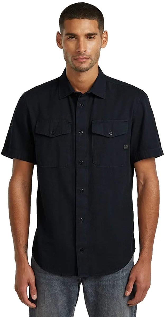 G-star Marine Overhemd Met Korte Mouwen 2XL Man Salute Gd