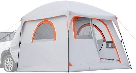 VEVOR Achterkleptent, Autotent voor 6 Personen, 3048 X 2743 X 2200 mm, Waterdicht (Pu2000 mm) Kampeertent met Geventileerde Deuren En Muggennetten, Achterkleptent voor Suv's voor Kamperen, Wandelen En Andere Buitenactiviteiten — afbeelding 2
