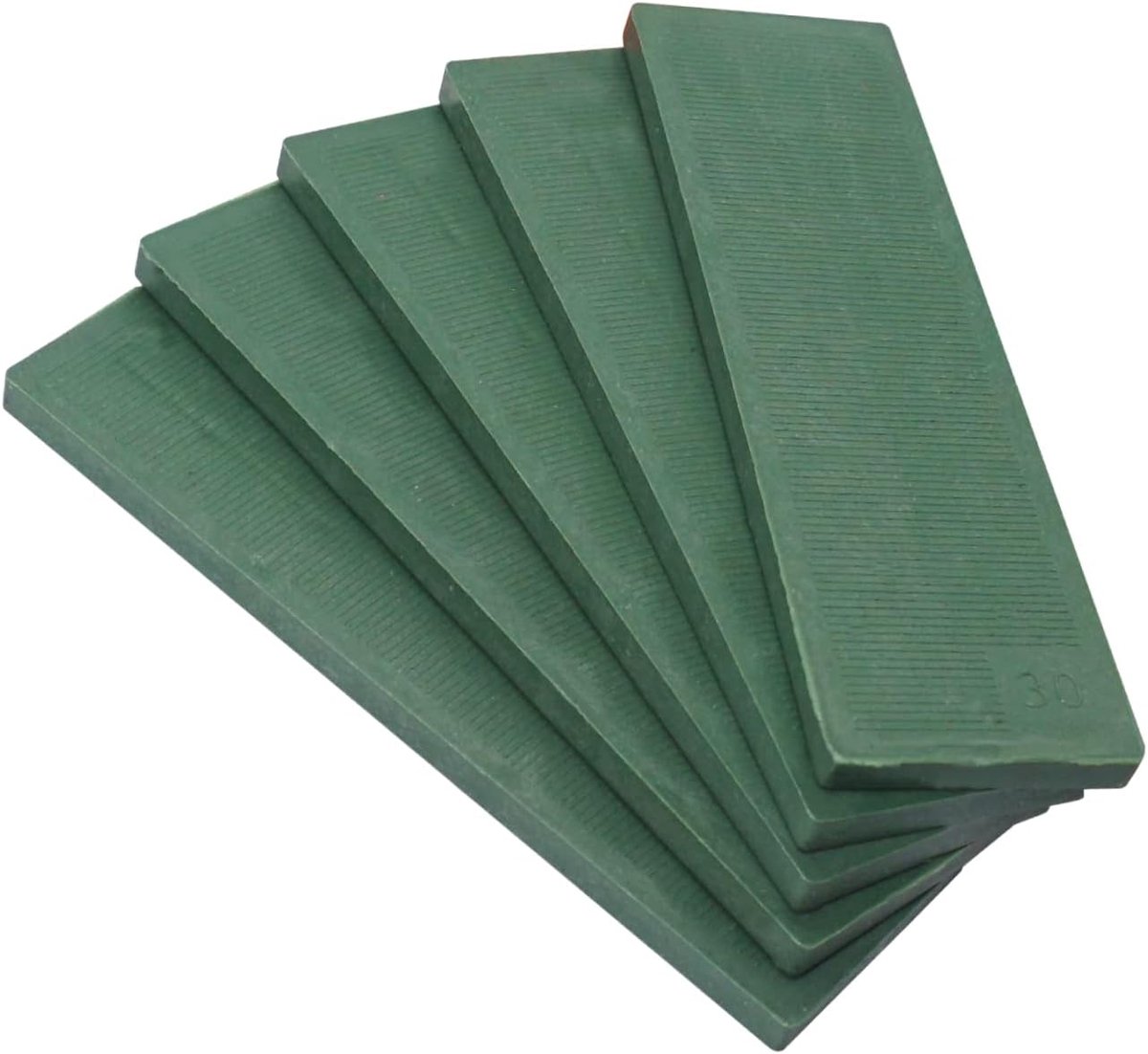 Kunststof Platte Shims - Beglazing Packers - Nivelleren Kozijnen - Duurzaam Kunststof Materiaal - 5 mm Dikte - Groen