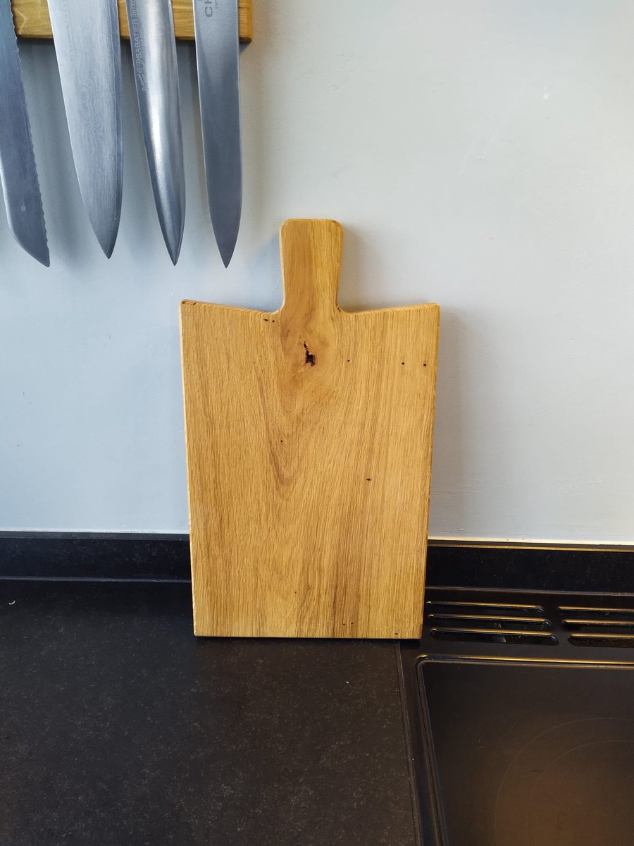 Borrelplank - Massief Eikenhout – 35 cm Lang – recht handvat