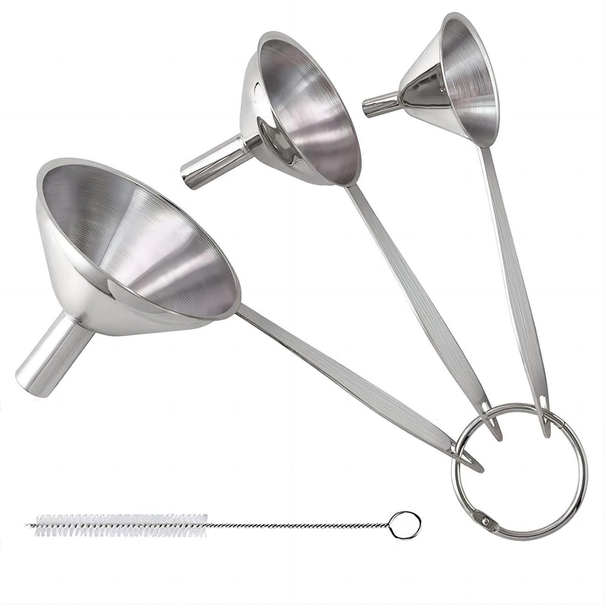3-in-1 metalen trechterset voor het vullen van flessen