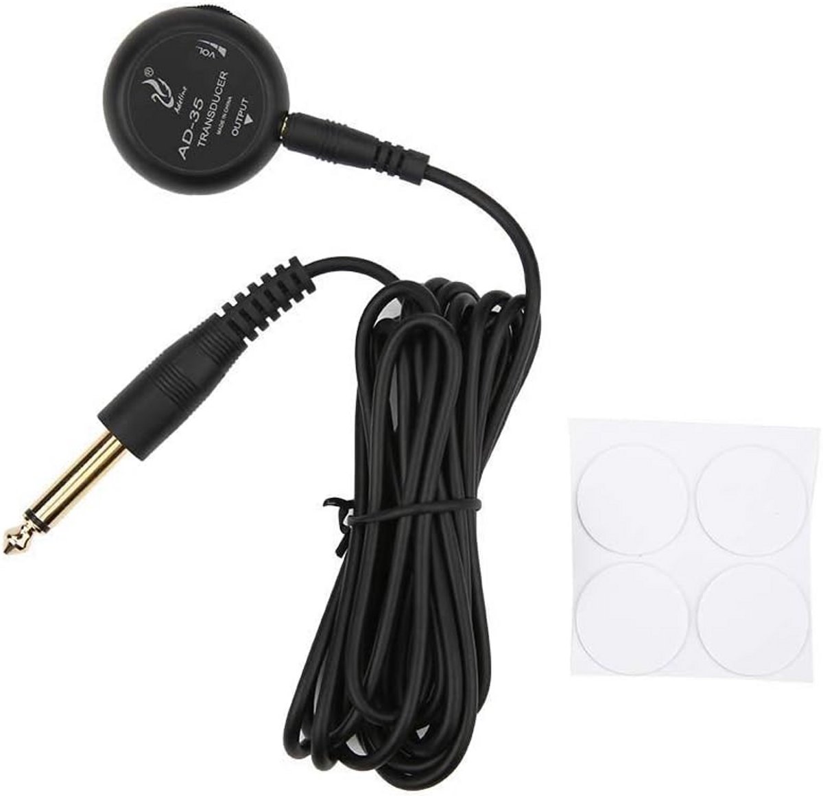 Piezo Pickup voor Akoestische Gitaar, Viool en Ukelele - Zwarte Micro Transducer