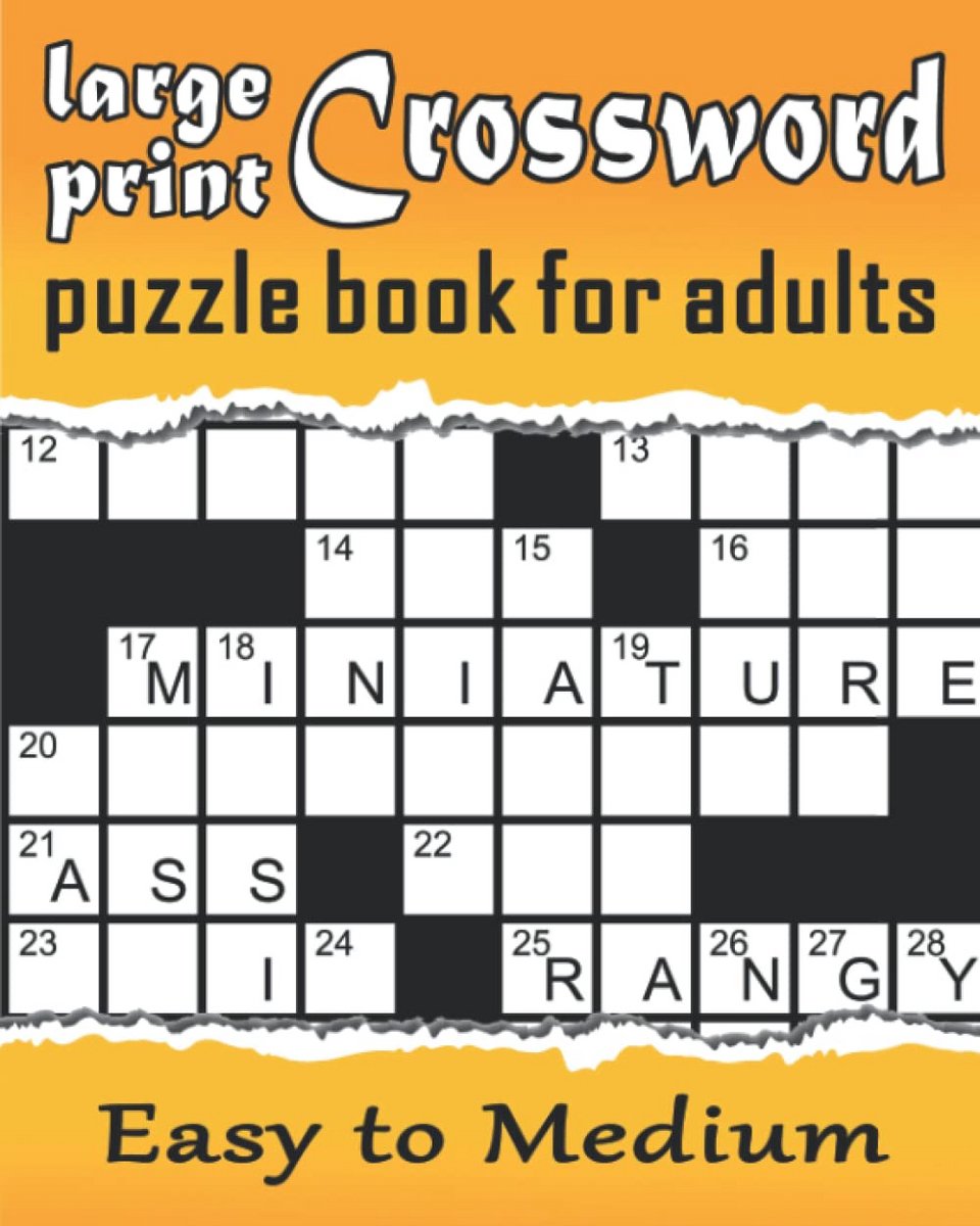 Kruiswoordpuzzels Groot Lettertype voor Volwassenen en Senioren