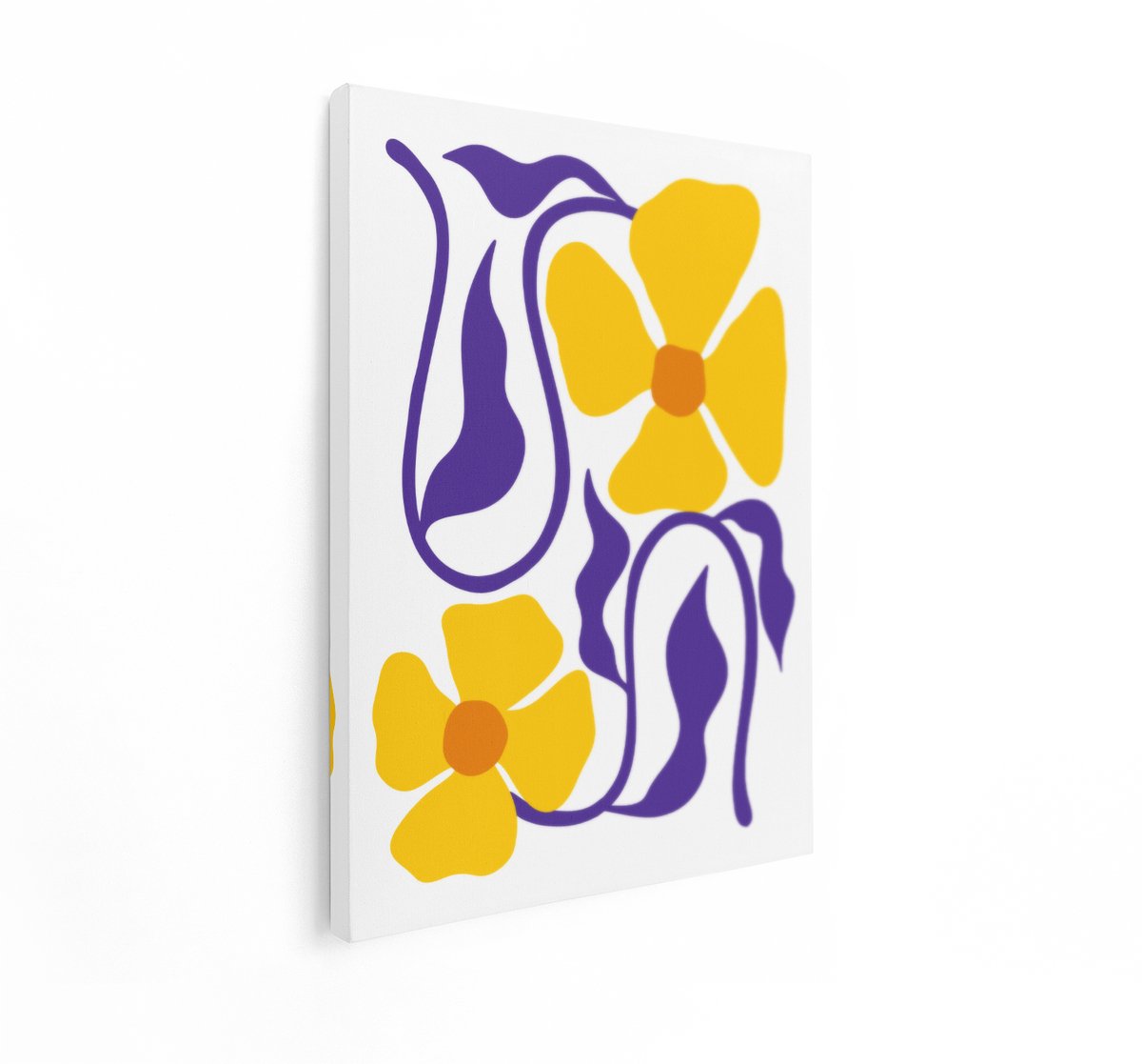 Artaza Canvas Schilderij Bloemen - 30x40 cm - Wanddecoratie Abstract - Muurdecoratie Boho