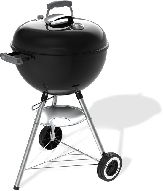 Weber Original Kettle - Ø 47 cm Grillrooster - Houtskoolbarbecue - Zwart - Asopvangschaal - 2 Duurzame, weerbestendige wielen - One-Touch Reinigingssysteem - Dekselthermometer - 2 Gereedschapshaken - Kras- en roestbestendig