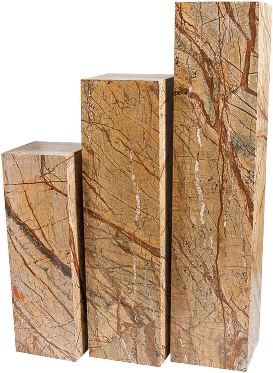 Marmeren Zuil / Sokkel voor Beelden, Vazen, en Decoratie - 60 cm Hoog
