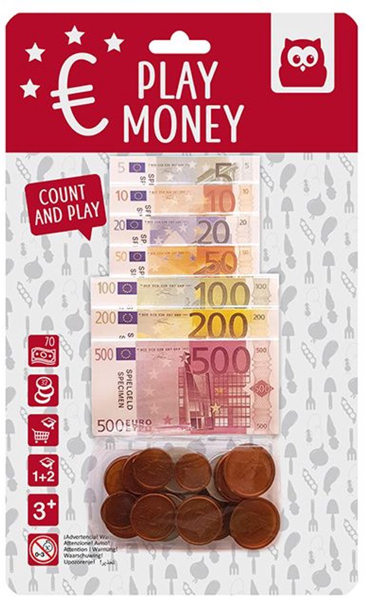 EurekaKids educatief speelgoed Euro Money Card leren rekenen.