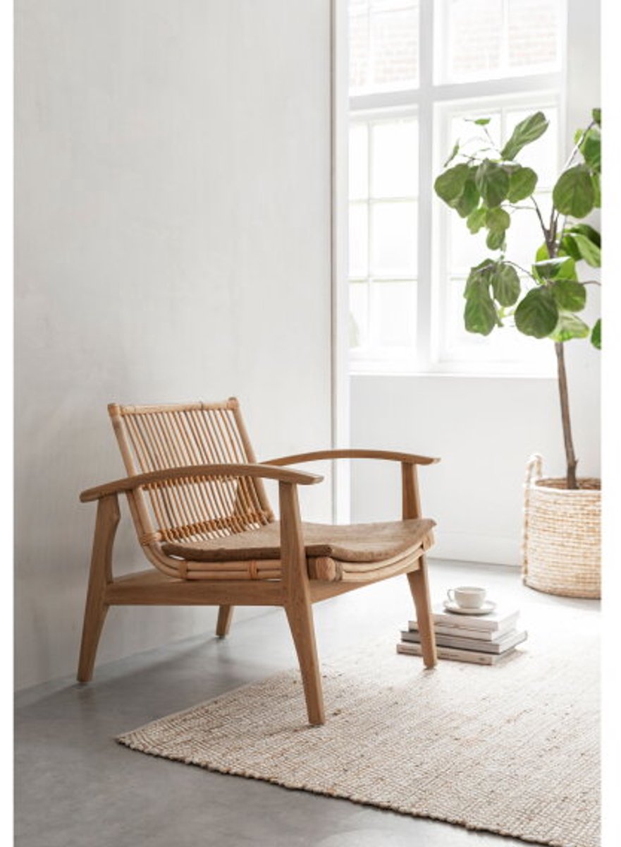MUST Living Marvin fauteuil Teakhout - 68x75x75 cm