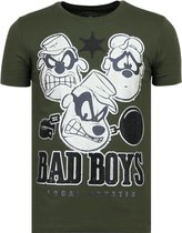 Local Fanatic Beagle Boys - T-shirt drôle pour homme - 6319G - Green Beagle Boys - T-shirt cool pour homme - 6319W - T-shirt pour homme blanc Taille L