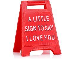 Mini bordje Valentijnsdag decoratie Verjaardagscadeau - Romantisch Valentijnsdag ‘I Love You’ bordje -Leuk cadeau voor je vriend - Geschikt voor schattige verjaardagen, Kerstmis, huwelijkscadeaus voor je vriendin, vrouw, verloofde