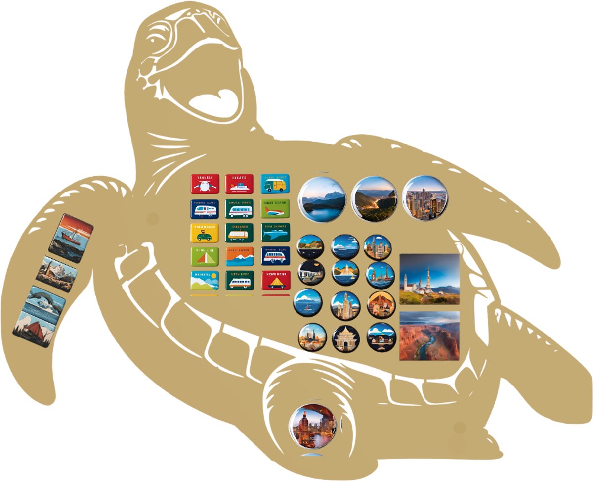 Anwicar Rechthoekige Magneet Bord - Magnetisch memobord - Magnetisch prikbord - Goud - 52x65 cm