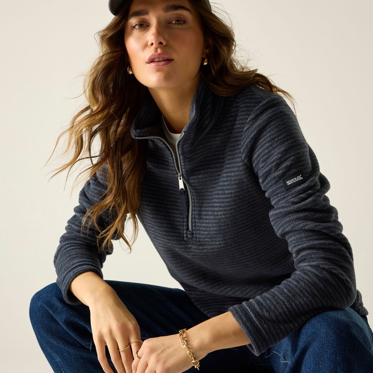 Dames Solenne II Half Zip Fleece Blauw