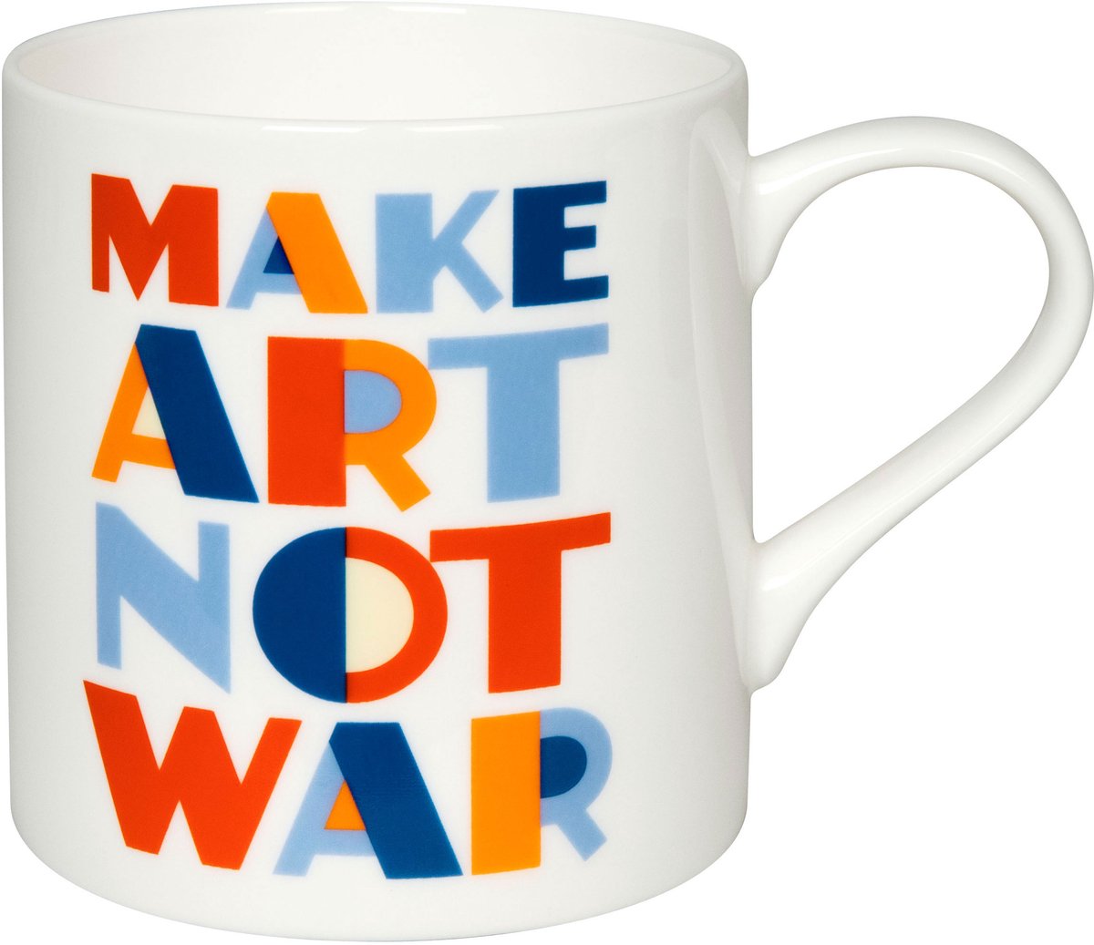 Könitz mok Make Art not War, beker, koffiemok, bone china, kleurrijk, 385 ml, 11 2 004 2722