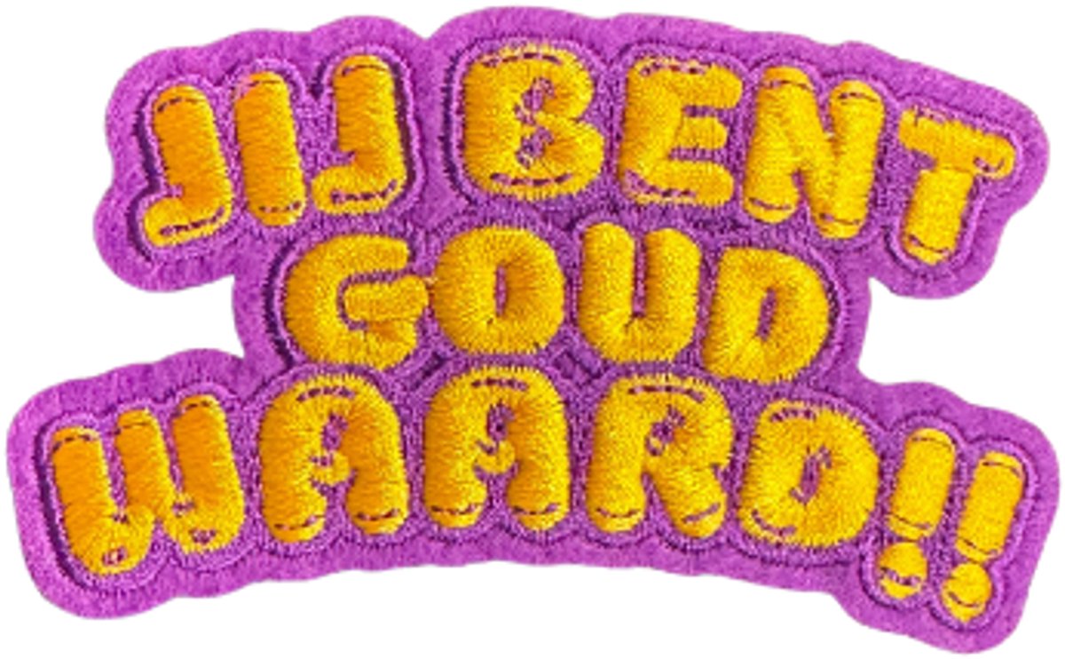 Strijkembleem “jij bent goud waard” – 7 cm