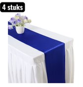 Nialnant Stoffige Blauwe Gaas Tafelloper, 89 x 406 cm Kaasdoek