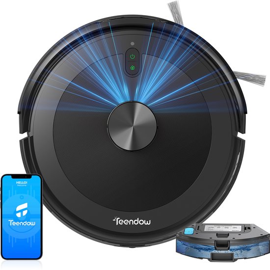 Robotstofzuiger Dweilfunctie Automatische Leegbasis 4000 Pa - Robotstofzuiger - €129,00