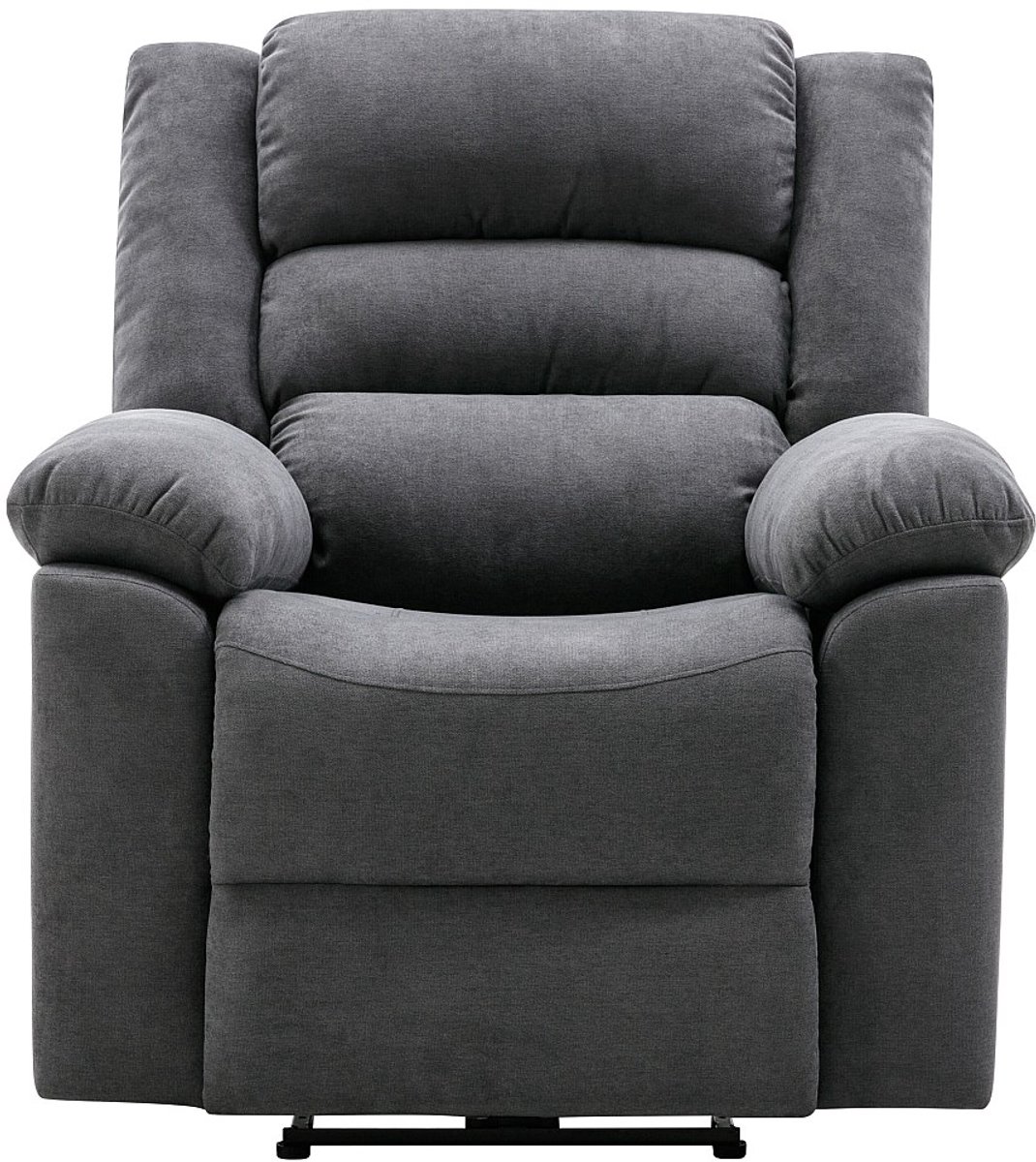Vente-unique Elektrische relaxfauteuil van grijze stoffen bekleding BUROLO