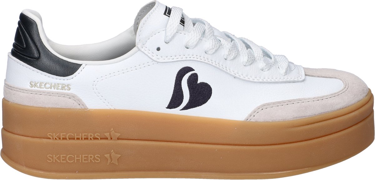 Skechers Academy Hi dames sneaker - Wit zwart