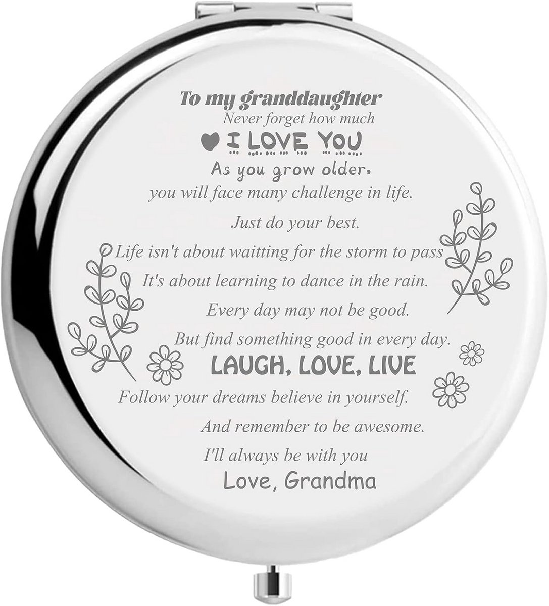 Compacte Tweezijdige Zakspiegel met Vergrootglas – Cadeau voor Vrouwen en Meisjes