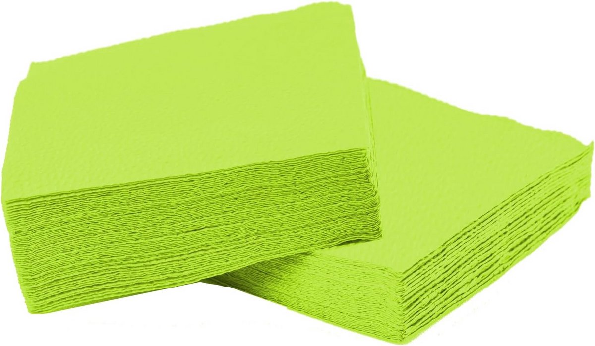 100 Groene Papieren Servetten - 2-laags Lunchservetten 33cm - Sterk en Absorberend