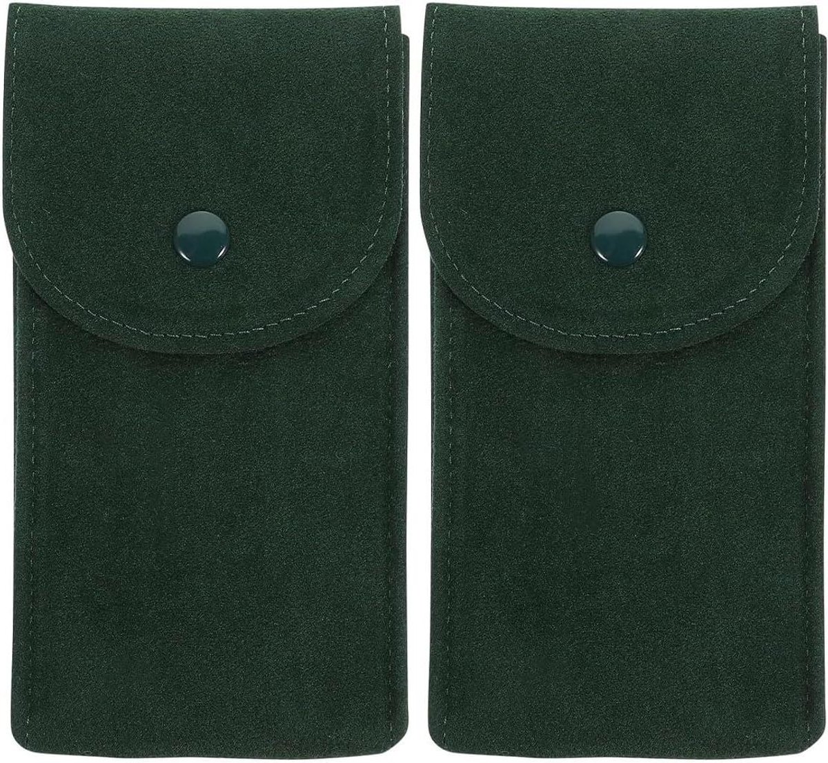 Horlogereisetui voor mannen en vrouwen - Draagbaar en fluweel - Horlogeopbergtas - Groen